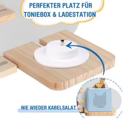 FSC&BSCI Wooden Tonie Shelf for Toniebox Hearing Figures, Magnetic Storage for 20-25 Tonie, Perfect Tonie Storage Shelf
