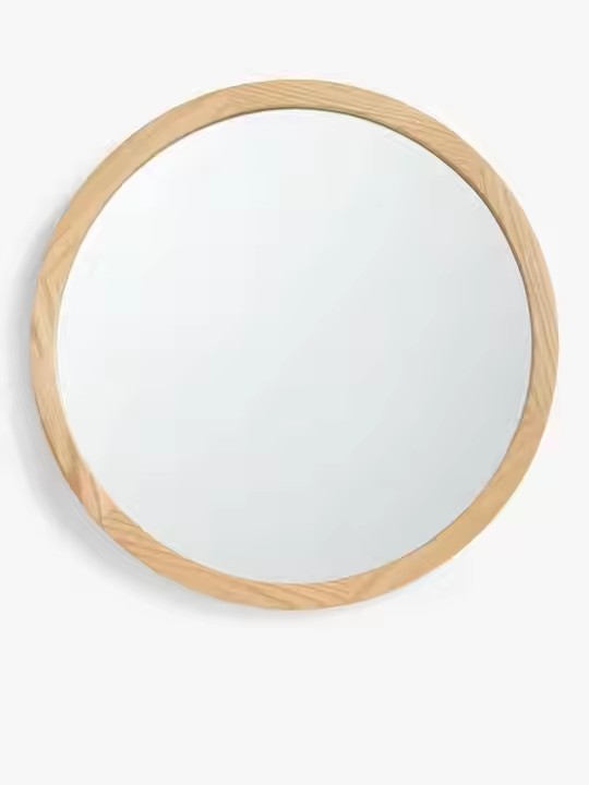 Hot Sale Wood Frame Round Wall Mirror Home Decor Modern Hanging Decorative Circle Mirror Farmhouse Mirror