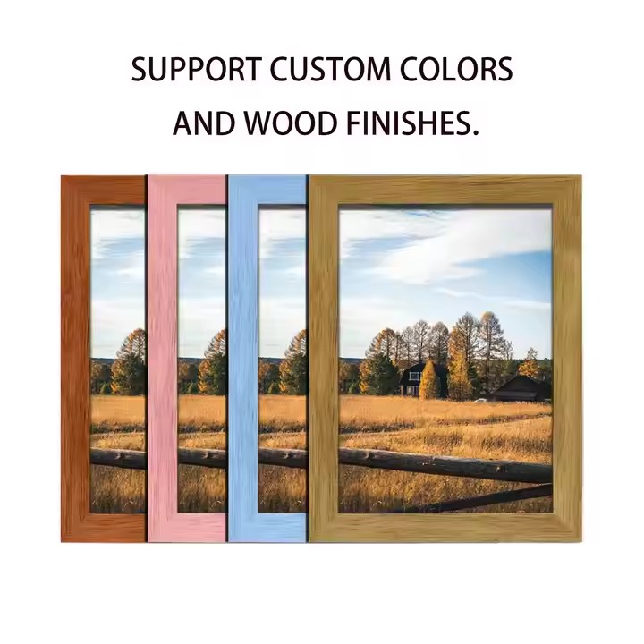 Wholesale Customizable Wedding Desk Home Decorate Picture Frame Wooden 4x6 5x7 7x9 9x12 Small Photo Frame Wood Painting Frame