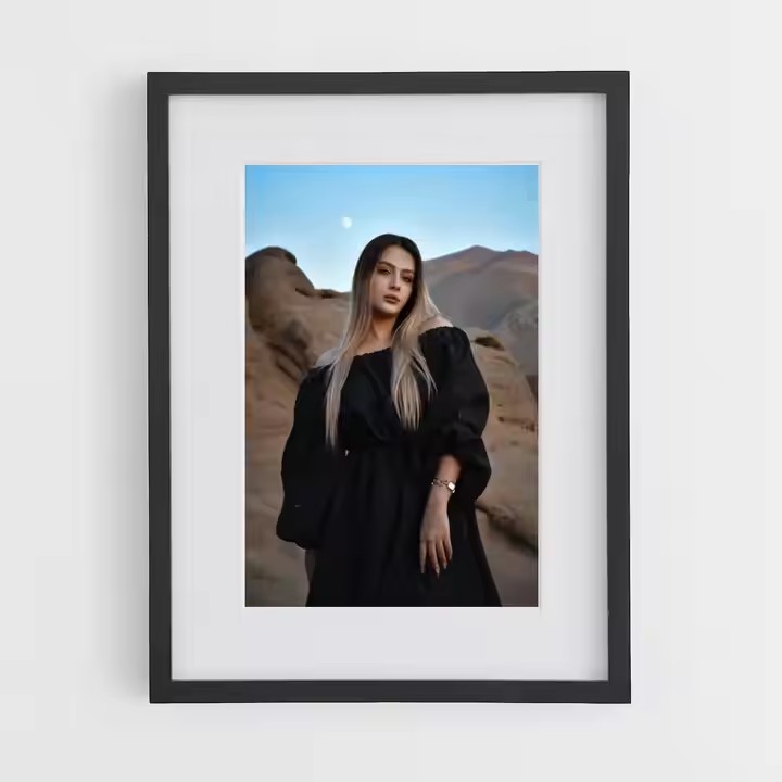 Solid Oak Wood Rectangle Hanging Picture Frame Real Glass Custom Color Simply Framed Wood Photos Frames