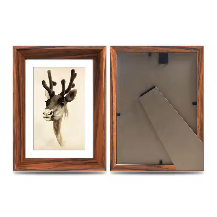 Custom Natural Wood Decorative Frame Paintings Picture Frame Setting Display Stand DIY Photo Frame for Home Decor
