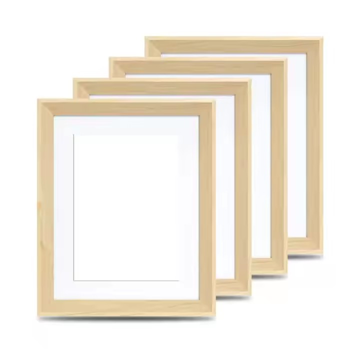 Custom Natural Wood Decorative Frame Paintings Picture Frame Setting Display Stand DIY Photo Frame for Home Decor