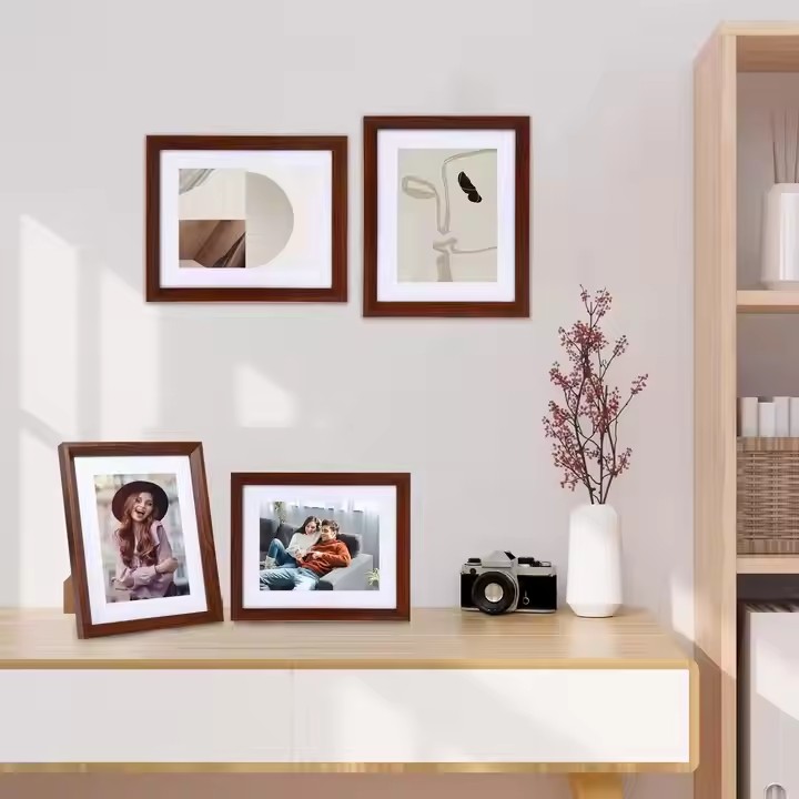 Custom Natural Wood Decorative Frame Paintings Picture Frame Setting Display Stand DIY Photo Frame for Home Decor