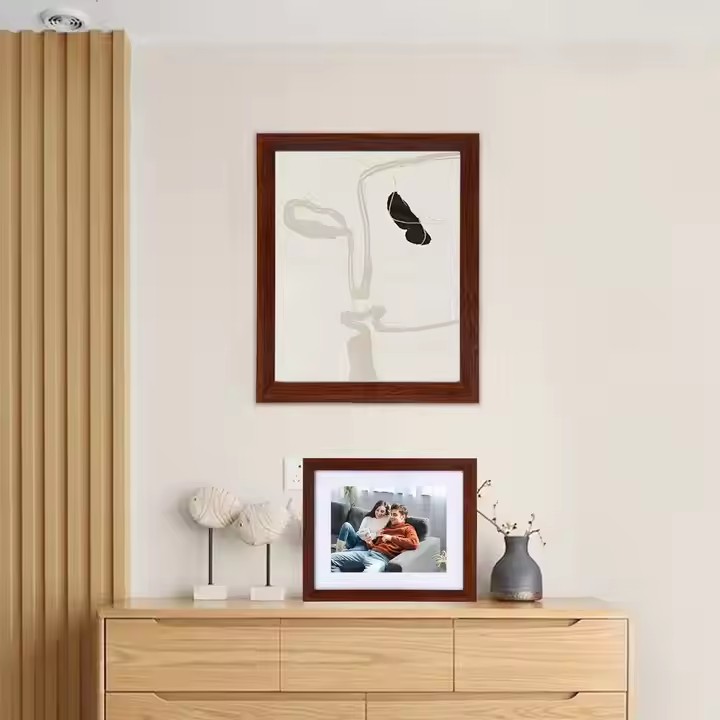Custom Natural Wood Decorative Frame Paintings Picture Frame Setting Display Stand DIY Photo Frame for Home Decor