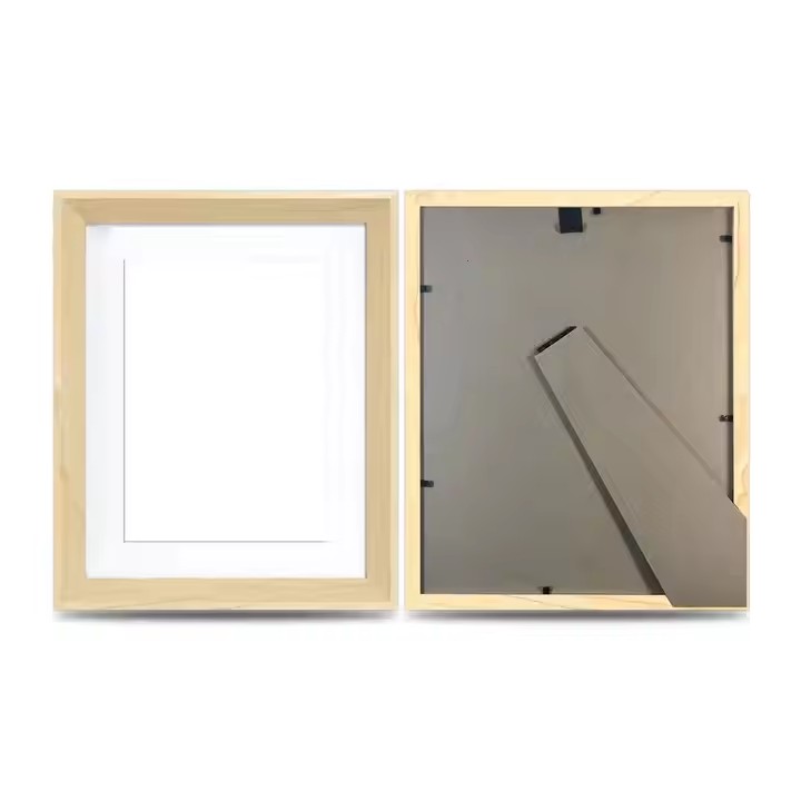 Custom Natural Wood Decorative Frame Paintings Picture Frame Setting Display Stand DIY Photo Frame for Home Decor