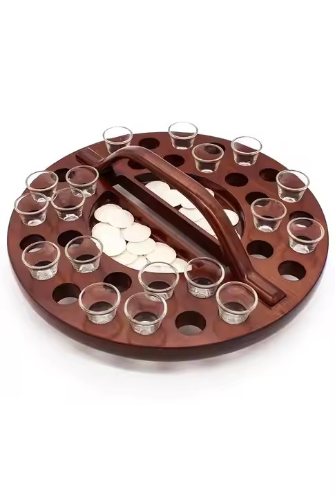 Food Durable Custom Size Wooden Round Communion Tray Communion Tray Wooden Round 34 Glass Communion Tray