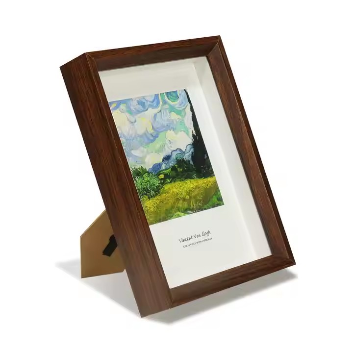 Picture Frame for Tabletop Display Wall Mount Solid Wood High Definition Glass Photo Frame Set of 4 Picture Frames Photo