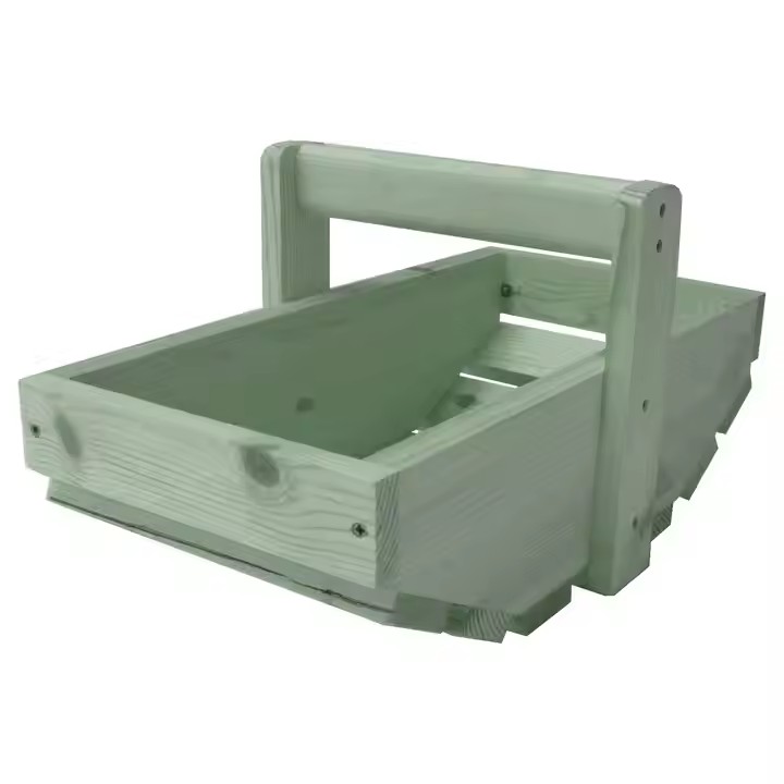 Handle Rustic Wooden Garden Bucket Trug Garden Flower Trug Wooden Trug Basket