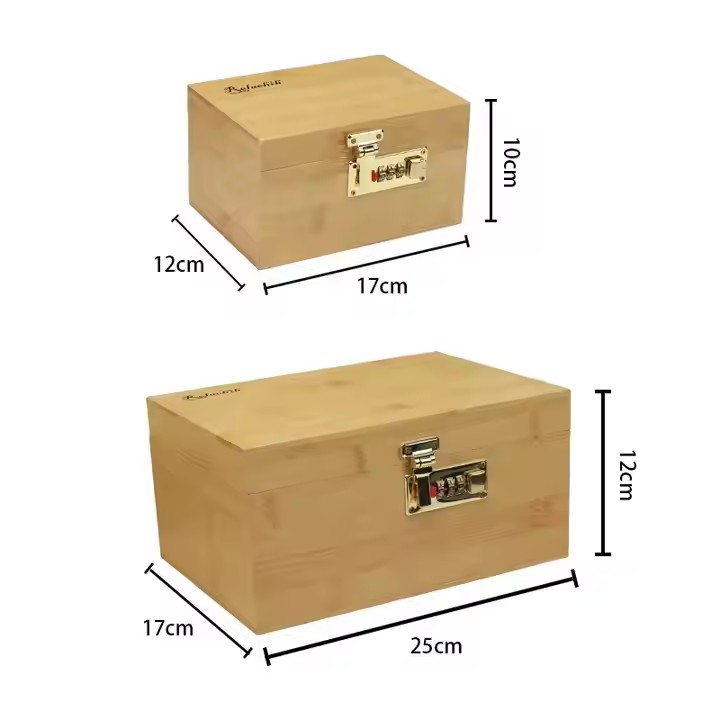 Manufacturer Supplier Organizer Storage Box Smell Proof Wooden Smoking Natural Small Bamboo Stash Box With Rolling Tray