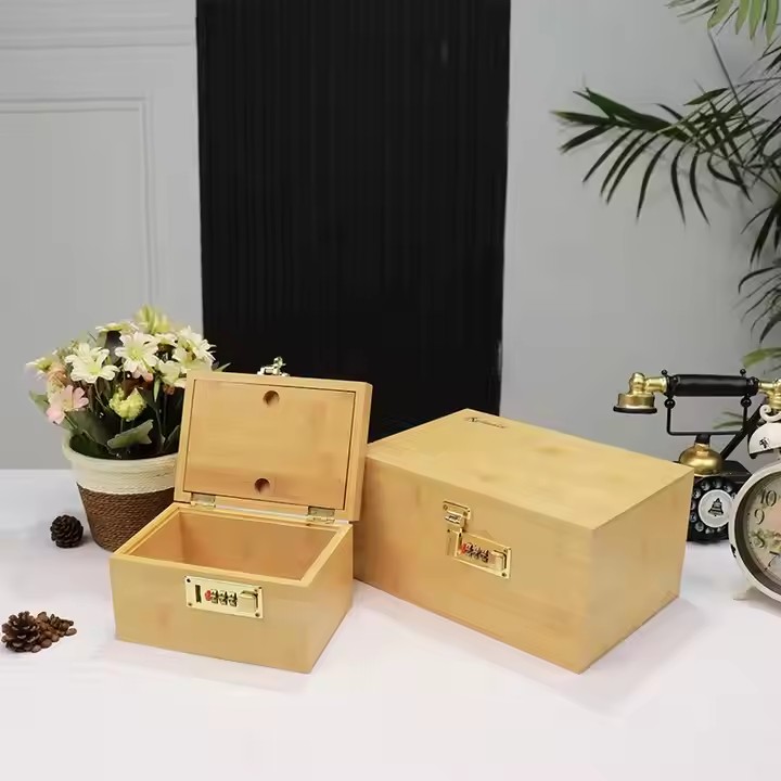 Manufacturer Supplier Organizer Storage Box Smell Proof Wooden Smoking Natural Small Bamboo Stash Box With Rolling Tray