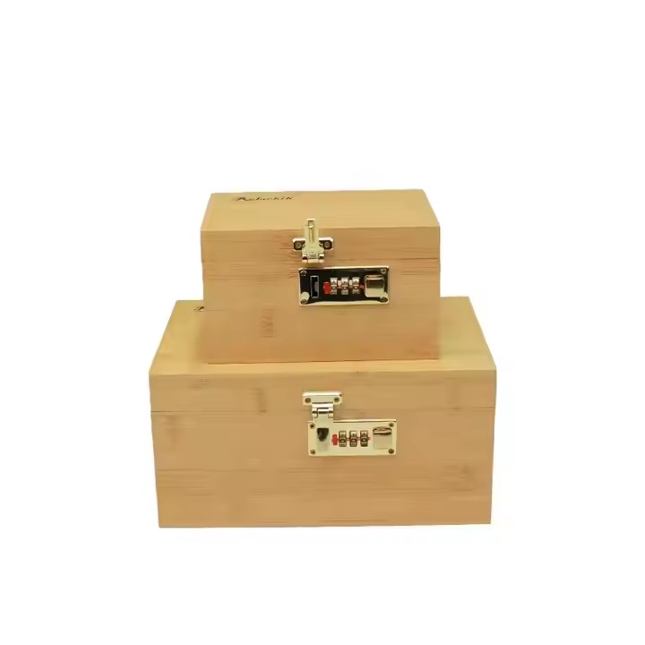 Manufacturer Supplier Organizer Storage Box Smell Proof Wooden Smoking Natural Small Bamboo Stash Box With Rolling Tray