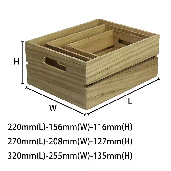 Wooden Storage Basket with Bow Home Decoration Manufacturer Personalised Designs Creative Styling Can Be Customized Color Size