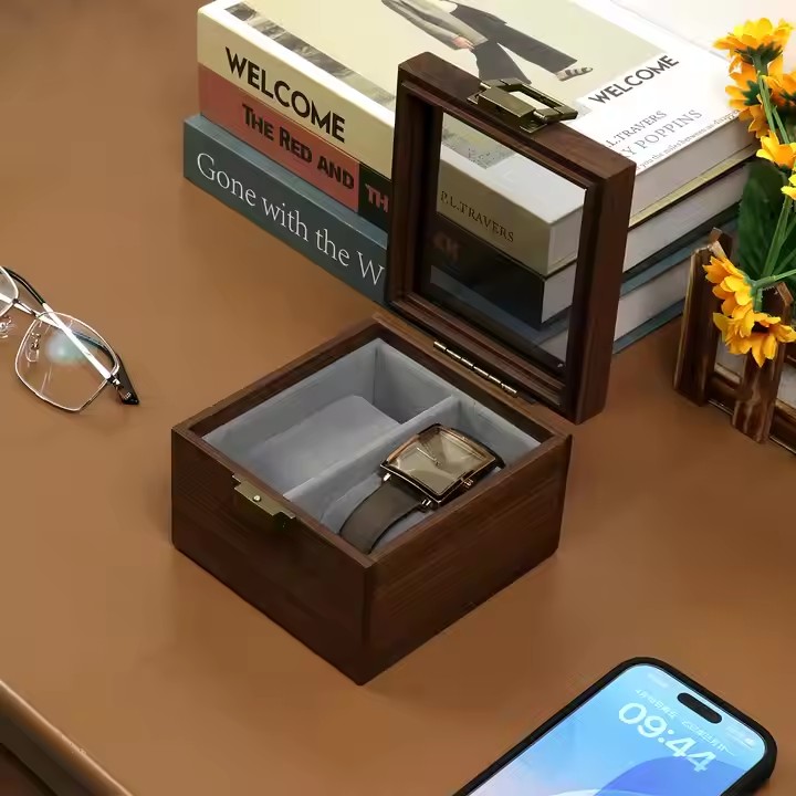 custom Watch Storage Box for Men and Women Wood Watch Display Case Wood Wrist Watch Bangle Gift Box