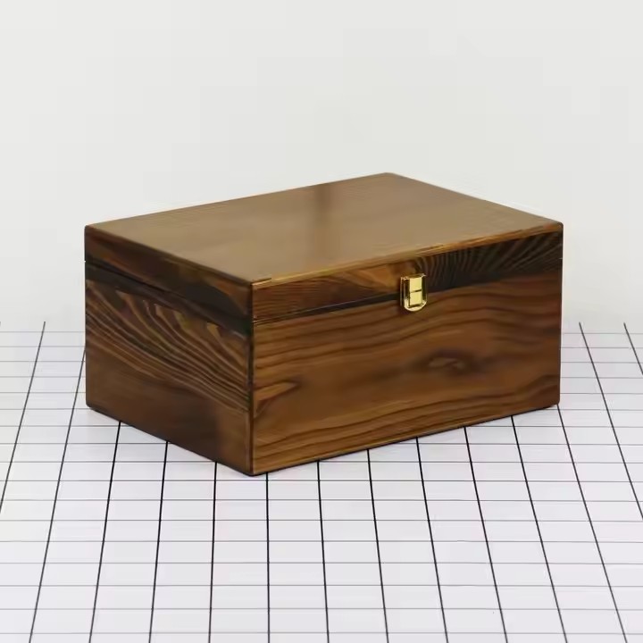 Custom Wood Box Earrings Necklace Jewelry Wooden Storage case Organizer Box with Lock