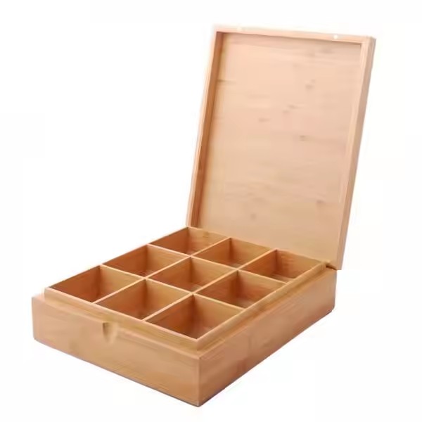 Custom Size Material Factory Unfinished Wood Box Wooden & Bamboo Boxes for Gift Storage