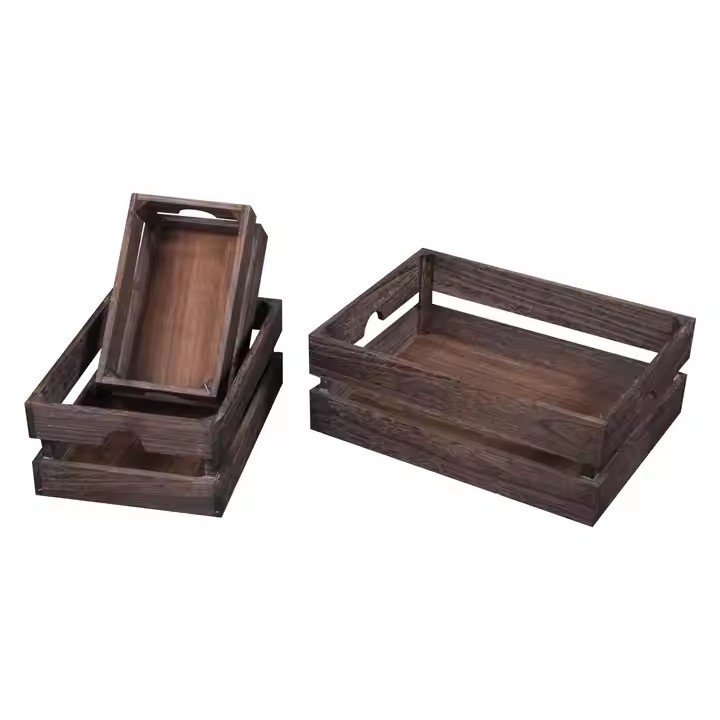 BSCI FACTORY Wholesale Wooden Lattice Collapsible Toys Books Fruit Storage Crate with Cotton Lining