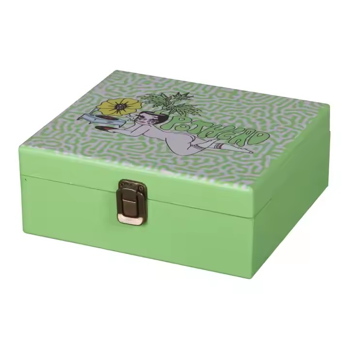 FSC&BSCI Rustic Pine Storage Promotional Reusable Eco Friendly Wooden Stash Box with Lock
