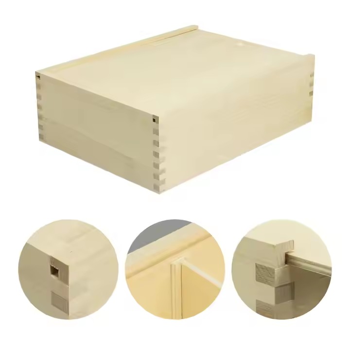 Wholesale Slide Top Wood Boxes Unfinished Small Cheap Wooden Gift Packaging Box with Sliding Lid
