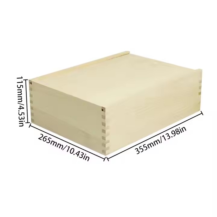 Wholesale Slide Top Wood Boxes Unfinished Small Cheap Wooden Gift Packaging Box with Sliding Lid