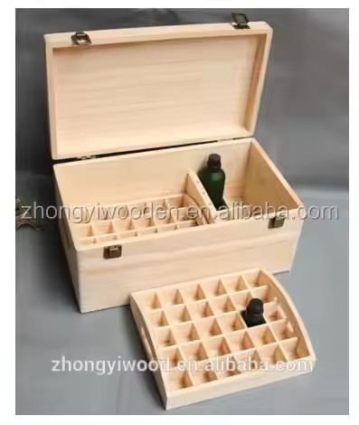 China Factory FSC Tier Wooden Doterra Essential Oil Bottles Storage Gift Box Organizer for Christmas Travel