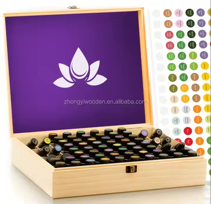 China Factory FSC Tier Wooden Doterra Essential Oil Bottles Storage Gift Box Organizer for Christmas Travel