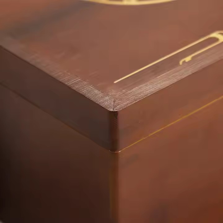 Custom Vintage China Style Chinese Court Style Brown Gift Food Moon Cake Wooden Box