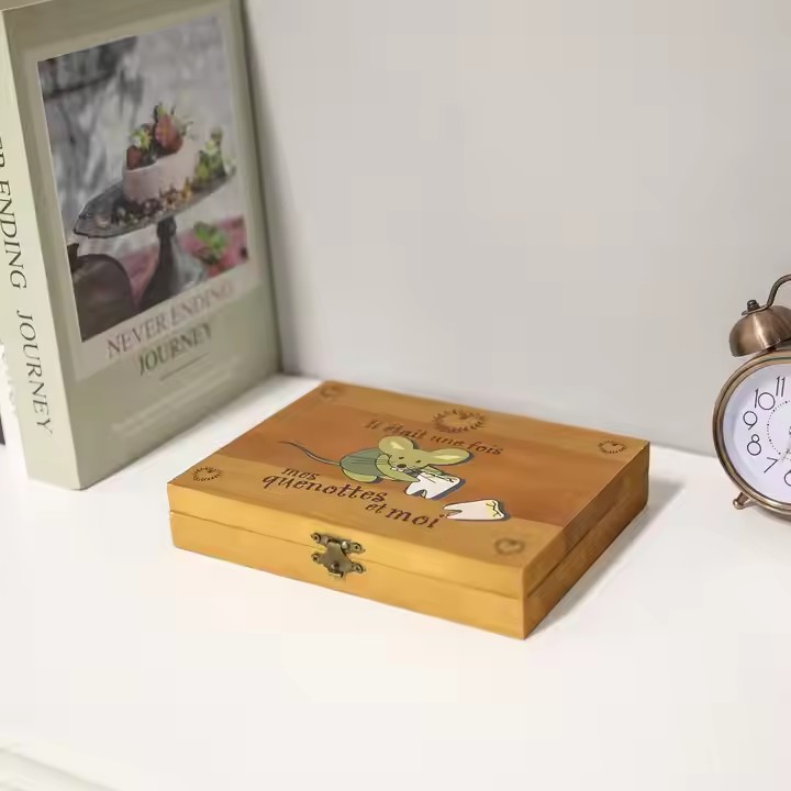 FSC&BSCI Baby Tooth Box ,Wooden Kids Keepsake Organizer for Baby Teeth, Cute Children Tooth Container