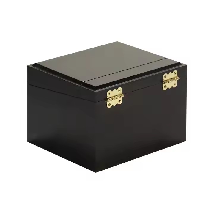 Wholesale Customized Decorative Black Wooden Stash Box