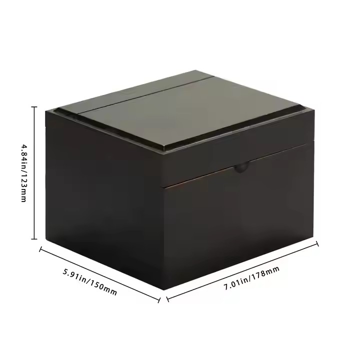 Wholesale Customized Decorative Black Wooden Stash Box