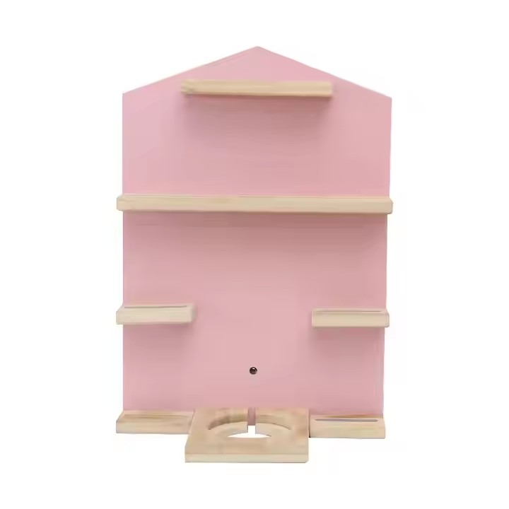 Factory FSC&BSCI Wall Mount Regal Wooden Toniebox and Tonies Magnetic Storage Shelf