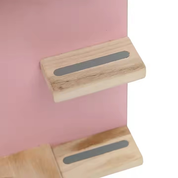 Factory FSC&BSCI Wall Mount Regal Wooden Toniebox and Tonies Magnetic Storage Shelf