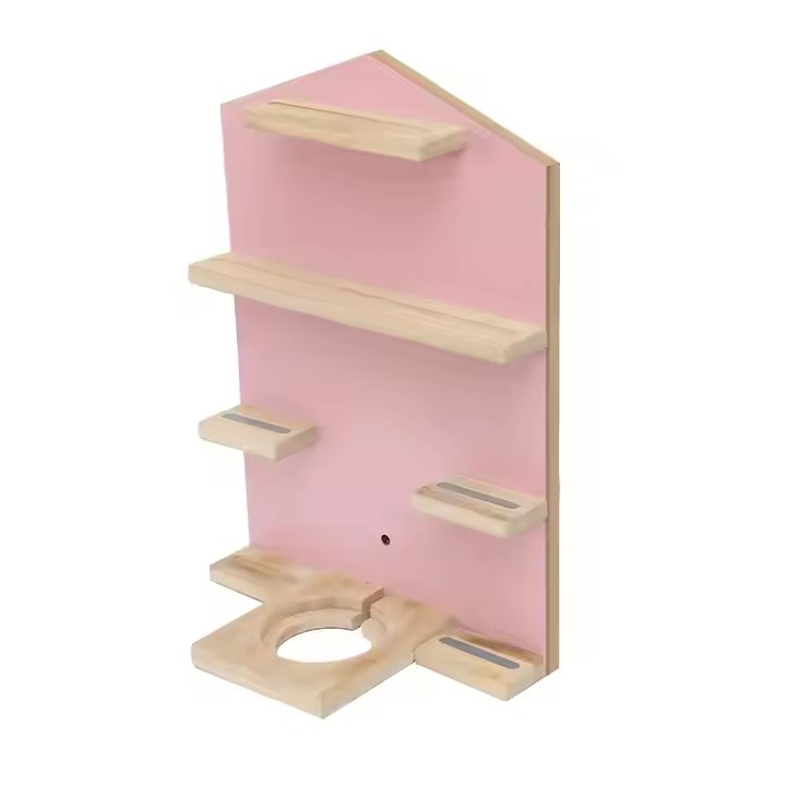 Factory FSC&BSCI Wall Mount Regal Wooden Toniebox and Tonies Magnetic Storage Shelf