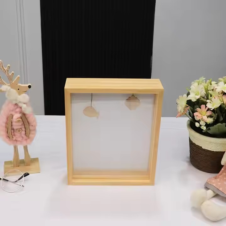 Wholesale Business Gift 10x10 12x12 6x8 15x15 Wooden Picture Photo Frame 3D Shadow Specimens Box