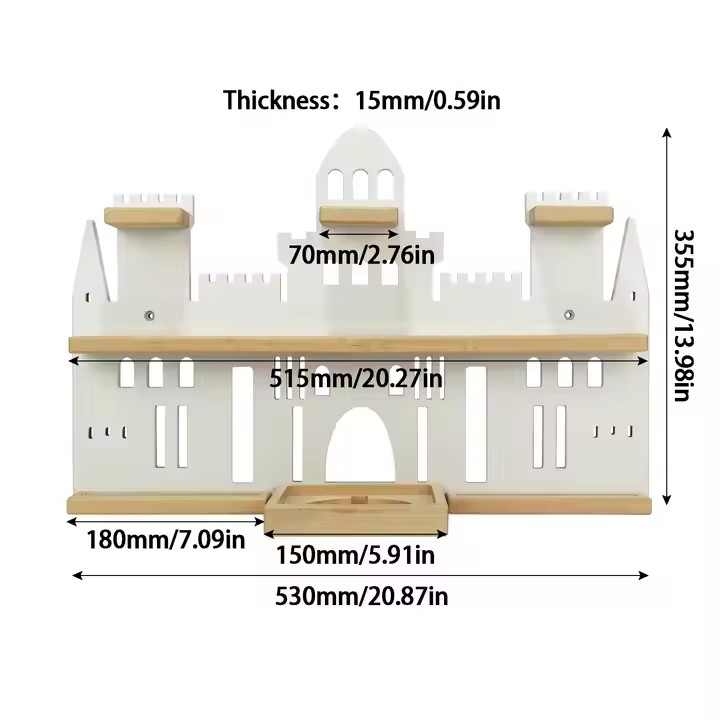 Customized tonie Accessories Regal Storage Shelf Large Tonie Shelf for Toniebox castle Tonies Magnetic Wall Shelf