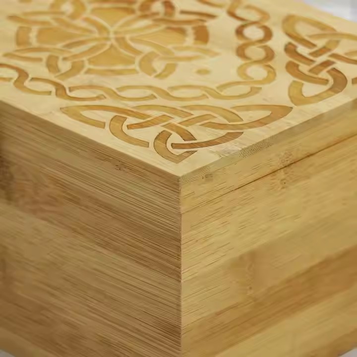 Bamboo Essential Oil Storage Box Travel Organizer Case with Bottle Cap Label - Aromatherapy Nail Polish Fragrance Container