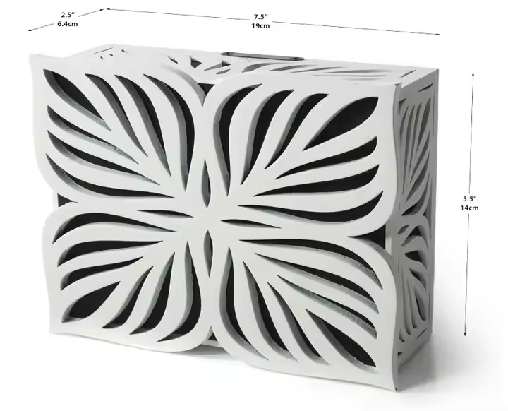 FSC&BSCI Doorbell Chime Cover Box, White Modern Decorative Wooden Design, Universal Fit Door Bell Cover