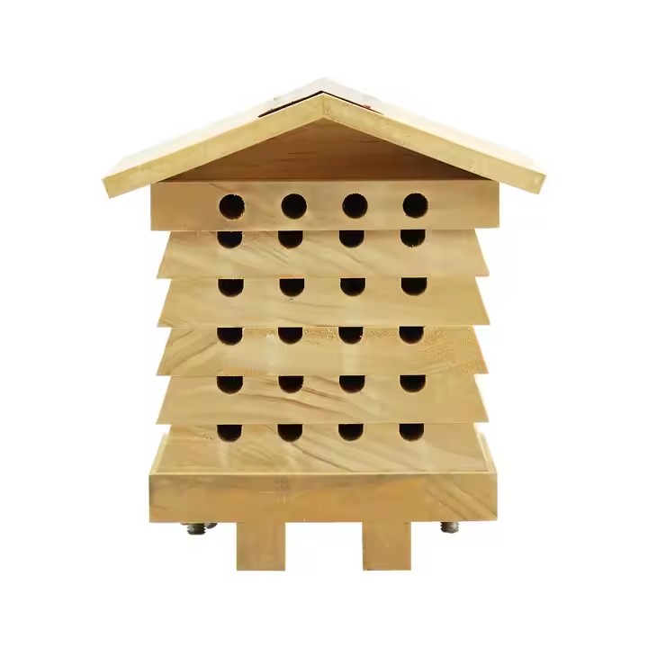 FSC&BSCI Customized Natural Wooden Insect Hotel, Garden Insect House for Ladybugs, Lacewings, Butterfly, Bee, Bug