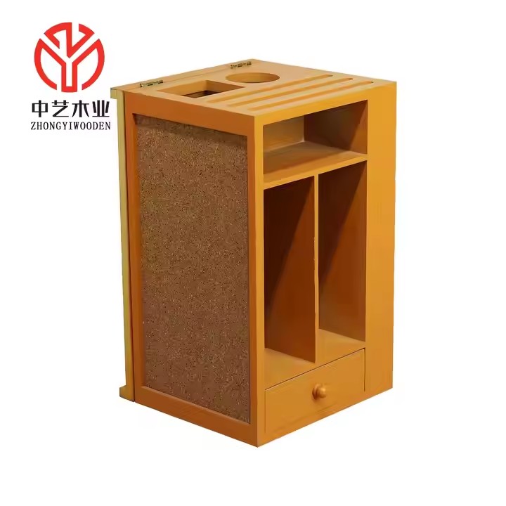 Wooden Portable Storage Box Factory Personalised Creative Lockable Wooden Black Storage Box Detachable