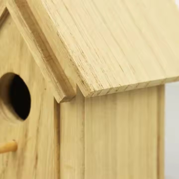 Wooden Bird House for Feeding Birds in the Garden Customizable Size and Color Material Garden Decor