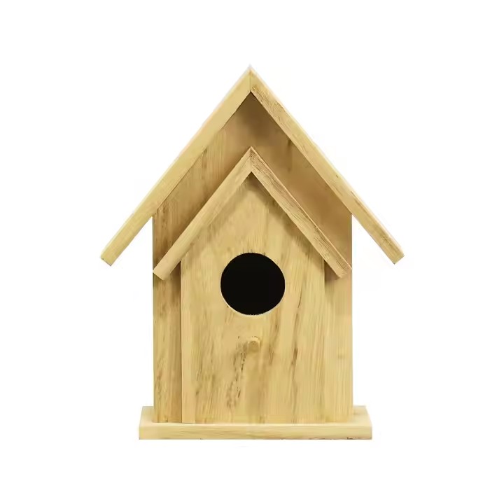 Wooden Bird House for Feeding Birds in the Garden Customizable Size and Color Material Garden Decor