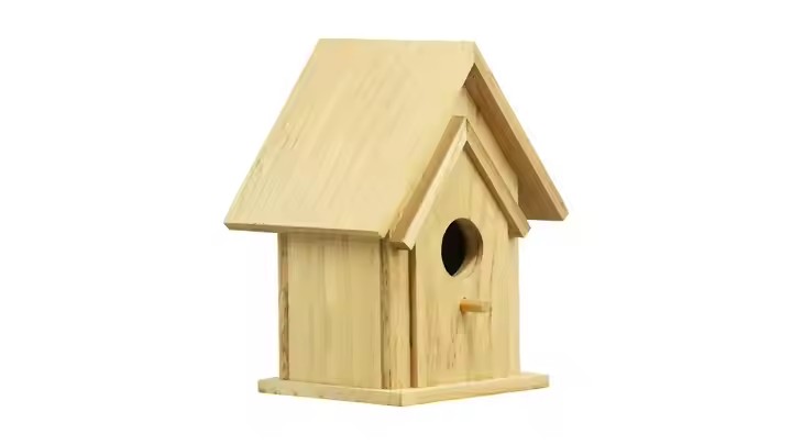 Wooden Bird House for Feeding Birds in the Garden Customizable Size and Color Material Garden Decor