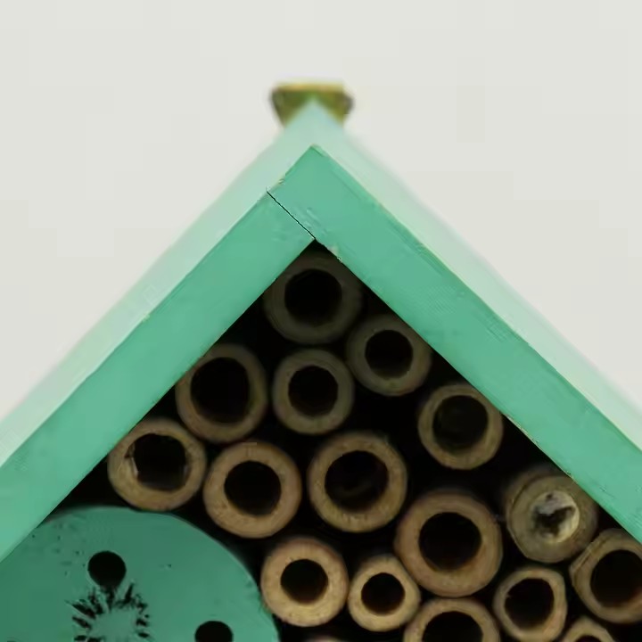 Wooden Mason Insect Bee Butterfly House,Outdoor Hanging Bamboo Habitat for Bee Butterfly Ladybugs Live,Bee Box,Butterfly Habitat