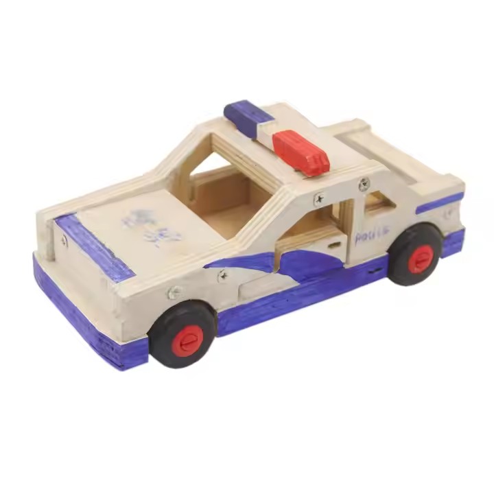 Hot Selling FSC&BSCI Handmade Christmas Crafts Intelligent DIY Wooden Small Car Gift Toy With Cheap Sale