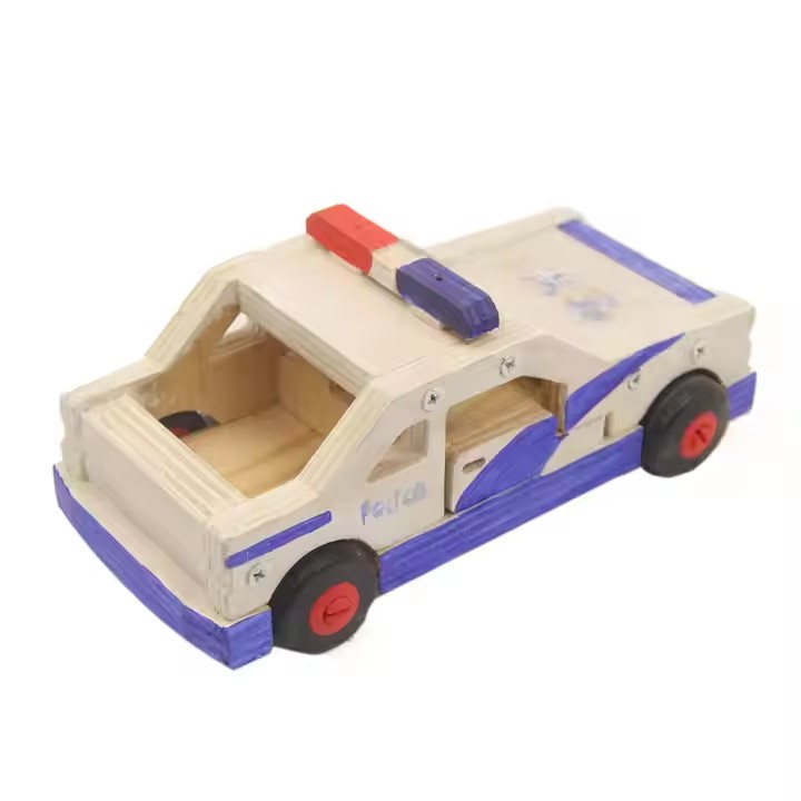 Hot Selling FSC&BSCI Handmade Christmas Crafts Intelligent DIY Wooden Small Car Gift Toy With Cheap Sale