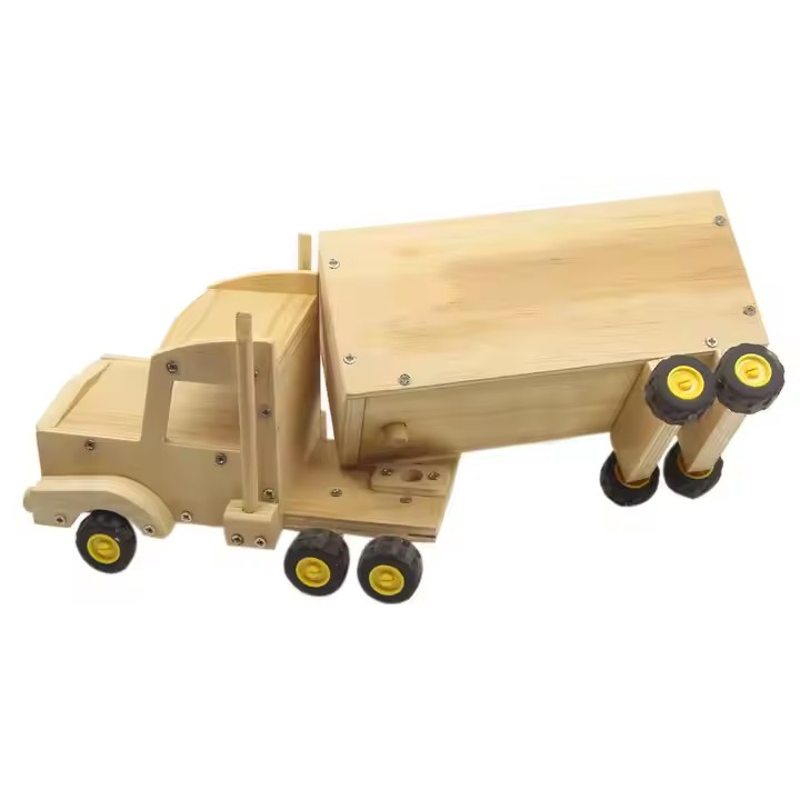 Hot Selling FSC&BSCI Handmade Christmas Crafts Intelligent DIY Wooden Small Car Gift Toy With Cheap Sale