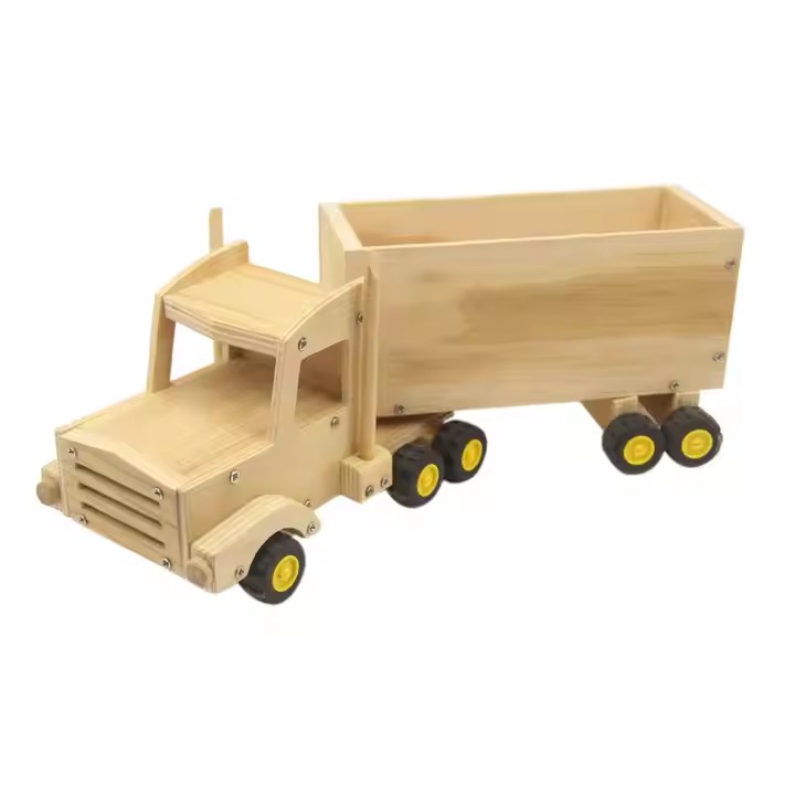 Hot Selling FSC&BSCI Handmade Christmas Crafts Intelligent DIY Wooden Small Car Gift Toy With Cheap Sale