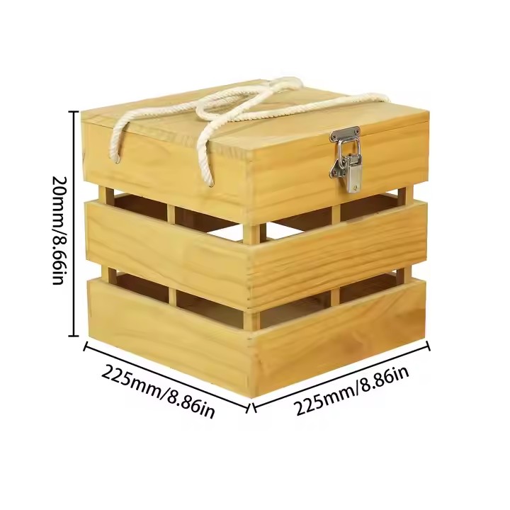Wooden Storage Basket with Bow Home Decoration Manufacturer Personalised Designs Creative Styling Can Be Customized Color Size
