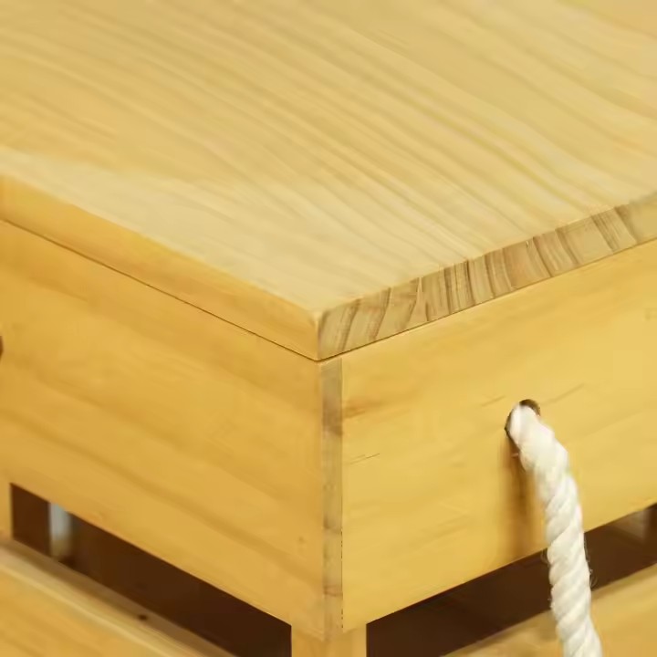 Wooden Storage Basket with Bow Home Decoration Manufacturer Personalised Designs Creative Styling Can Be Customized Color Size