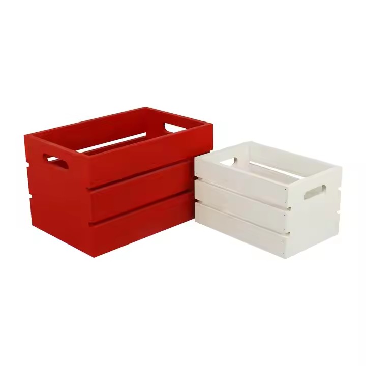 Wooden Storage Basket with Bow Home Decoration Manufacturer Personalised Designs Creative Styling Can Be Customized Color Size