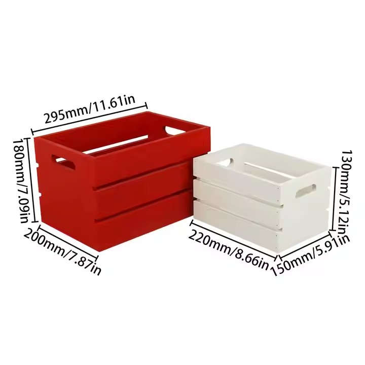 Wooden Storage Basket with Bow Home Decoration Manufacturer Personalised Designs Creative Styling Can Be Customized Color Size